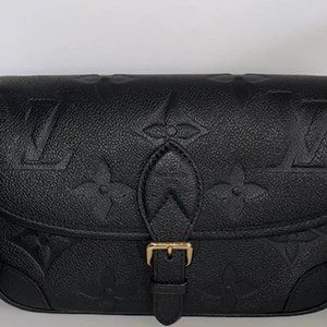 *New* Louis Vuitton Diane Monogram Empreinte Leather Crossbody Bag | Black *New*